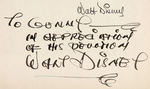 WALT DISNEY SIGNED "PINOCCHIO" HARDCOVER BOOK.