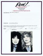 HEART - ANN & NANCY WILSON SIGNED "BÉBÉ LE STRANGE" LP ALBUM COVER.