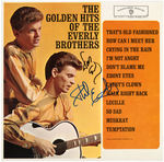 THE EVERLY BROTHERS SIGNED "THE GOLDEN HITS OF THE EVERLY BROTHERS" LP ALBUM COVER.