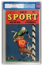 TRUE SPORT PICTURE STORIES VOL.4 #11 1949 CGC 7.0 OFF-WHITE PAGES MILE HIGH PEDIGREE.