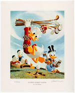 DONALD DUCK & UNCLE SCROOGE "FLUBBITY DUBBITY DUFFER" CARL BARKS SIGNED PRINT.