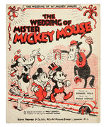 ENGLISH VERSION "THE WEDDING OF MISTER MICKEY MOUSE" SHEET MUSIC.