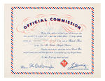 “TOM MIX OFFICIAL COMMISSION” PREMIUM "RANCH BOSS" CERTIFICATE AND MAILER.