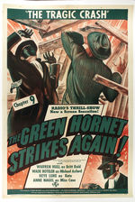 "THE GREEN HORNET STRIKES AGAIN!" SERIAL LINEN-MOUNTED POSTER.