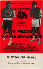 JOE FRAZIER VS. MUHAMMAD ALI "THE FIGHT" BOXING POSTER.