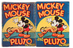 "MICKEY MOUSE AND PLUTO THE PUP" HARDCOVER WITH DUST JACKET.