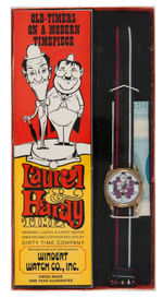 "LAUREL & HARDY TIME" BOXED WATCH.