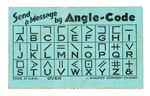 "SEND A MESSAGE BY ANGLE-CODE" SMALL CODE CARD.