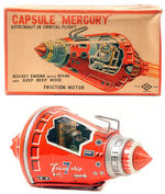 "FRICTION CAPSULE MERCURY/ASTRONAUT IN ORBITAL FLIGHT."