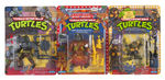 "TEENAGE MUTANT NINJA TURTLES" CARDED ACTION FIGURE LOT.