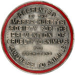 MASSACHUSETTS SOCIETY FOR THE PREVENTION OF CRUELTY OF ANIMALS MEDAL PAIR.