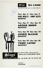 "SLUGS' IN THE FAR EAST" JAZZ CONCERTS POSTER TRIO.