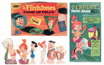 "THE FLINTSTONES STANDUP DOLLS/PEBBLES AND BAMM-BAMM CUT-OUT DOLLS" LOT.