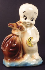 CASPER PAINTED AND GLAZED CERAMIC BANK BY AMERICAN BISQUE CO.