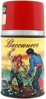 "BUCCANEER" METAL DOME LUNCHBOX & THERMOS.