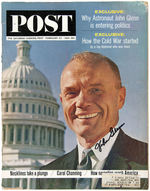 JOHN GLENN SIGNED "THE SATURDAY EVENING POST" MAGAZINE.