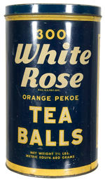 “WHITE ROSE TEA BALLS” TIN.