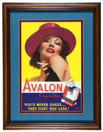 “AVALON CIGARETTES” FRAMED POSTER.