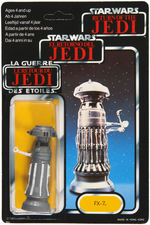 "STAR WARS: RETURN OF THE JEDI - FX-7" ACTION FIGURE ON TRI-LOGO CARD.