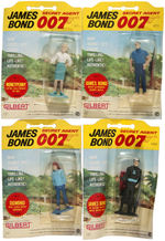 "JAMES BOND SECRET AGENT 007" GILBERT CARDED FIGURE SET.