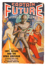 "CAPTAIN FUTURE WIZARD OF SCIENCE/OUT OF THIS WORLD ADVENTURES" FIRST ISSUE PULP PAIR.