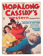 "HOPALONG CASSIDY'S WESTERN MAGAZINE" PAIR OF ONLY TWO PULPS PUBLISHED.