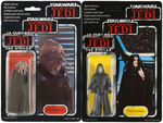 "STAR WARS: RETURN OF THE JEDI - THE EMPEROR & SQUID HEAD" ACTION FIGURE PAIR ON TRI-LOGO CARDS.