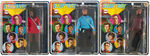 “STAR TREK” MEGO ACTION FIGURES OF CREW AND KLINGON LOT OF FIVE.