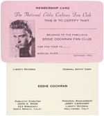 EDDIE COCHRAN BUTTON/CARD TRIO.