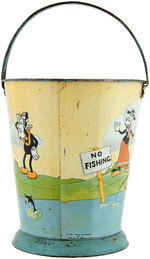 MICKEY MOUSE & FRIENDS "NO FISHING" SAND PAIL.