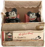 MICKEY & MINNIE MOUSE CELLULOID NAPKIN RING PAIR.