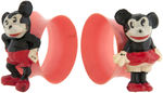 MICKEY & MINNIE MOUSE CELLULOID NAPKIN RING PAIR.