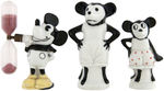 MICKEY MOUSE GERMAN CHINA EGG TIMER & PEPPER SHAKER TRIO.