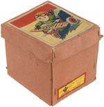 CELLULOID PILOT ON TIN LITHO WIND-UP AIRPLANE BOXED TOY.