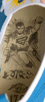 SUPERMAN BOXED JAPANESE CHILDS SNEAKERS.