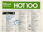 HALL & OATES SIGNED "BILLBOARD HOT 100" CHART PAGE.