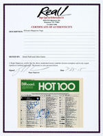 HALL & OATES SIGNED "BILLBOARD HOT 100" CHART PAGE.