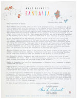 "FANTASIA" SPECIALTY LETTER WITH MOVIE PROGRAM.