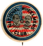 "NATIONAL WHEELMENS CLUB/McKINLEY/HOBART" RARE 1896 JUGATE.