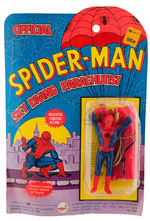 SPIDER-MAN PARACHUTE & MOTORCYCLE TOY PAIR ON KRESGE CARDS.