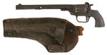 KENTON "BLACK JACK" CAST IRON CAP GUN WITH HOLSTER.
