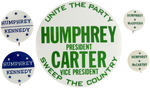 GROUP OF FIVE HUMPHREY BUTTONS FEATURING POTENTIAL VICE PRESIDENTS.