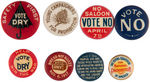 PROHIBITION GROUP OF EIGHT BUTTONS.