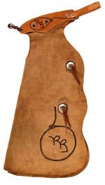 ROY ROGERS "RR" LEATHER CHAPS.