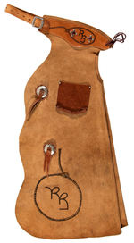 ROY ROGERS "RR" LEATHER CHAPS.