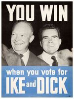 "IKE AND DICK" PAIR OF 1952 SMALL JUGATE POSTERS.