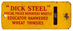 DICK STEEL FIVE PREMIUMS INCLUDING RARE WHISTLE AND PAIR OF RANK ADVANCEMENT BADGES.