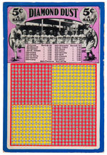 “DIAMOND DUST” BASEBALL PUNCHBOARD WITH 19 KEY PLAYER PHOTOS.