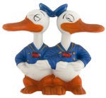 DONALD DUCK DOUBLE BISQUE TOOTHBRUSH HOLDER.