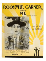 "ROOSEVELT, GARNER AND ME" HUMOROUS 1933 SHEET MUSIC FEATURING EDDIE CANTOR.